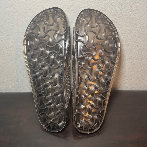 Lauren Lorraine Glittering Silver Jelly Sandals - Picture 6 of 7